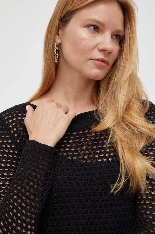 Twinset sukienka z domieszką wełny 232AP3155 czarny