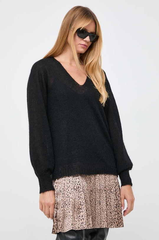 Twinset sukienka i sweter wełniany casual czarny 232TP3711