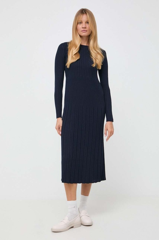 Weekend Max Mara sukienka wełniana 2353260233600 granatowy AW23