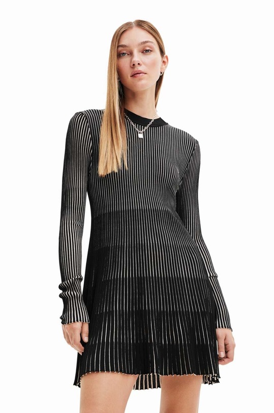 Φόρεμα Desigual μακρύ μαύρο 23WWVF11