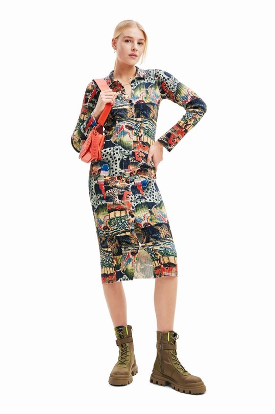 Desigual sukienka multicolor 23WWVF15
