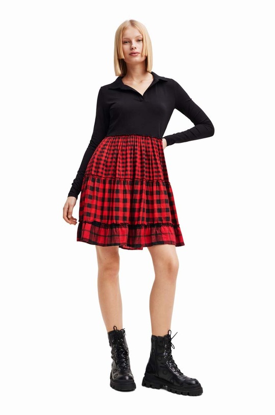 Φόρεμα Desigual μακρύ κόκκινο 23WWVW74