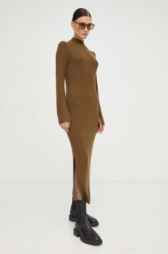 Marc O'Polo rochie din lana midi verde 309511867043