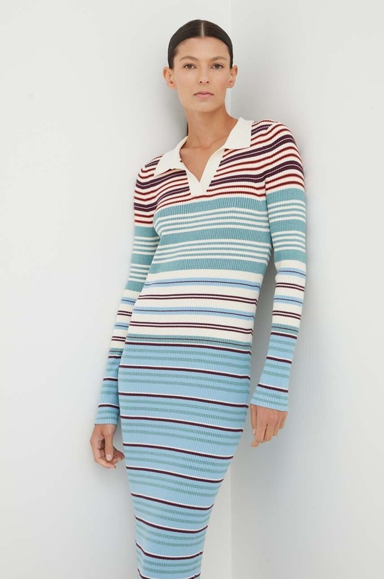 Marc O'Polo sukienka DENIM 348504667041 niebieski AW23