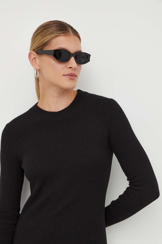 Marc O'Polo sukienka z domieszką wełny DENIM czarny 349600767047