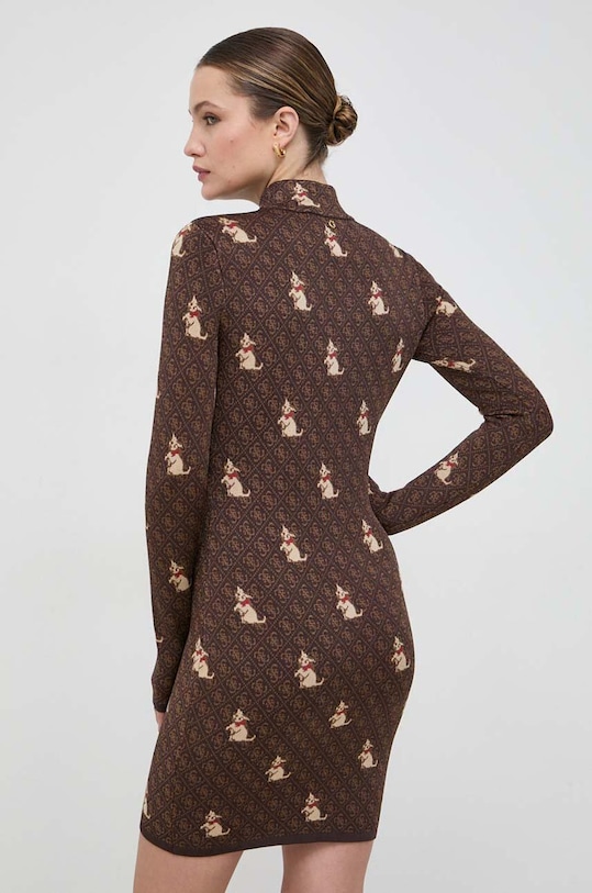 Odzież Guess sukienka Guess x Banksy W3BK73.Z3AN0 brązowy