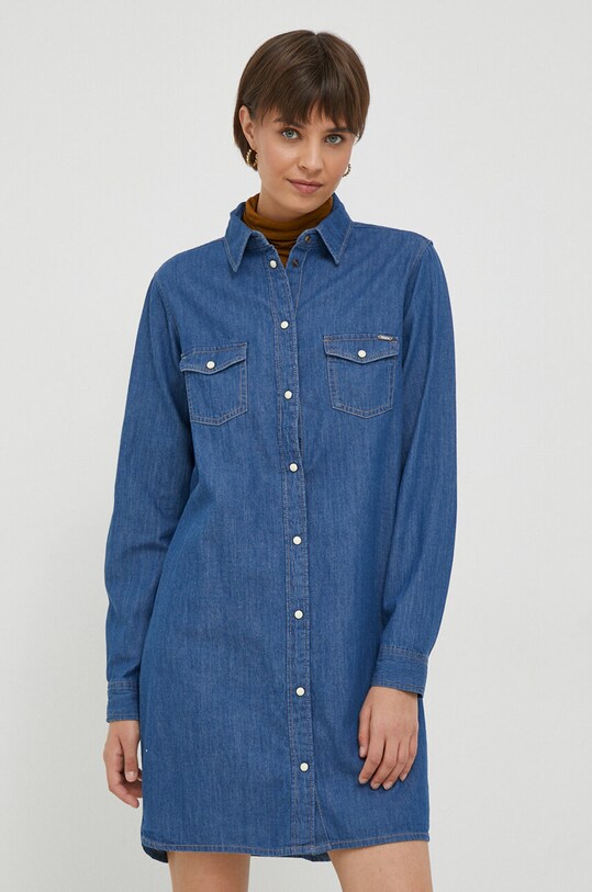 Джинсова сукня Pepe Jeans MAYA casual блакитний PL953377.000