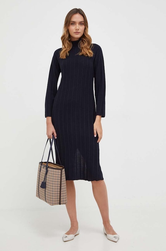 Max Mara Leisure sukienka wełniana casual granatowy 2333260136600