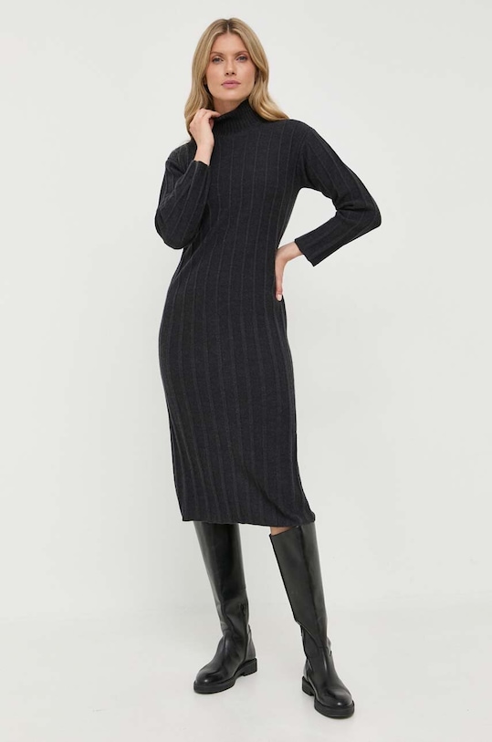 Μάλλινο φόρεμα Max Mara Leisure 2333260136600 γκρί AW23