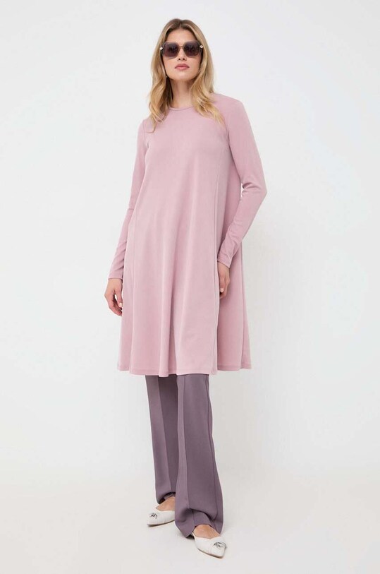 Φόρεμα Max Mara Leisure μακρύ ροζ 2336260736600