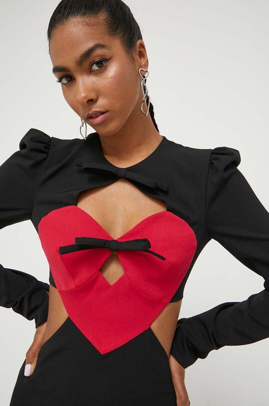 Moschino Jeans sukienka z domieszką wełny czarny 0429.8268