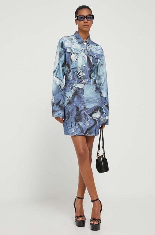 Rifľové šaty Moschino Jeans 0413.8242 modrá AW23