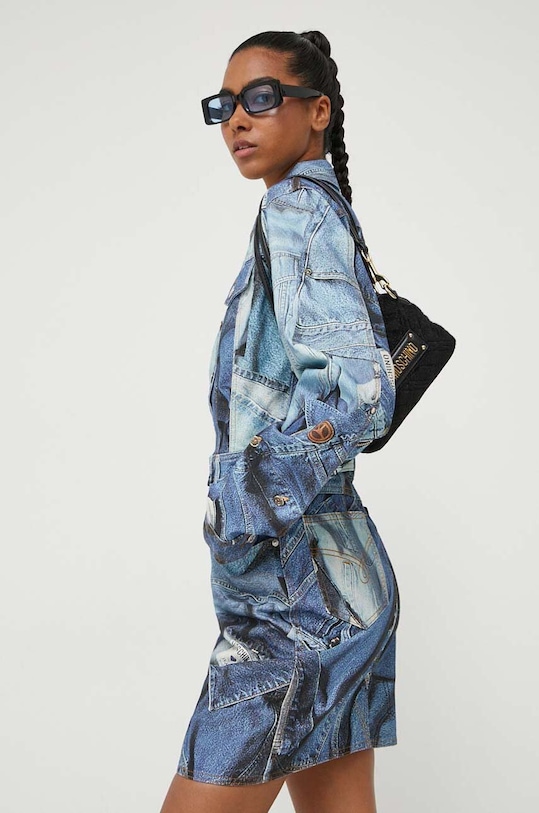 Rifľové šaty Moschino Jeans modrá 0413.8242