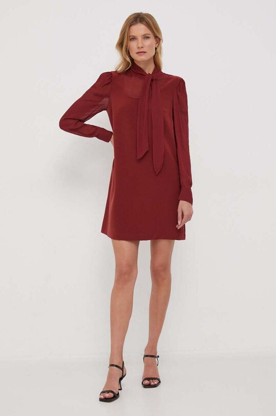 Φόρεμα United Colors of Benetton 4LUVDV071.1G2 μπορντό AW23