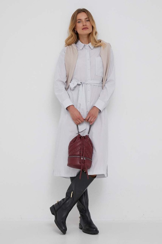 Бавовняна сукня United Colors of Benetton сірий 43EVDV052.901
