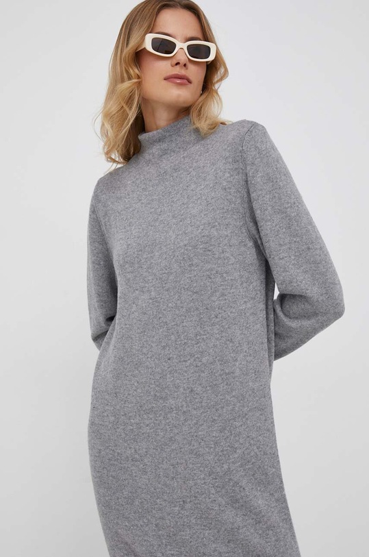United Colors of Benetton sukienka z domieszką wełny szary 1235DV015.82P