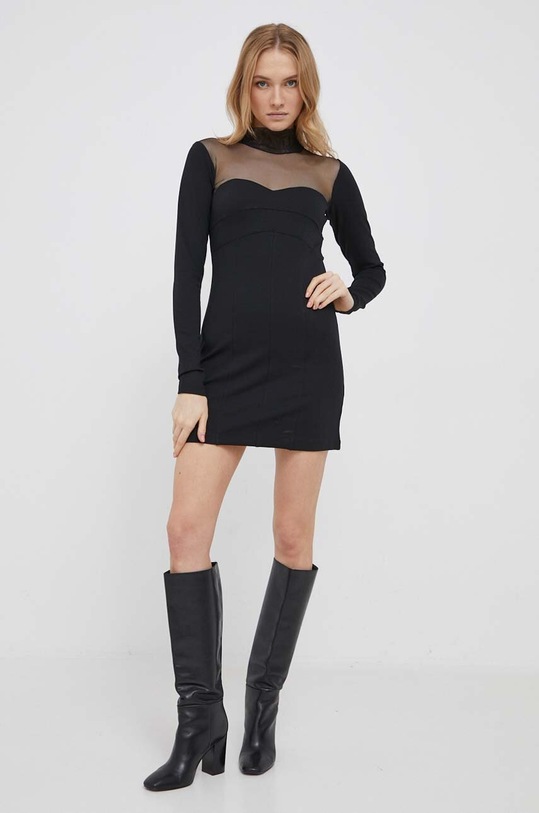 Φόρεμα Sisley 4V3CLV04F.100 μαύρο AW23