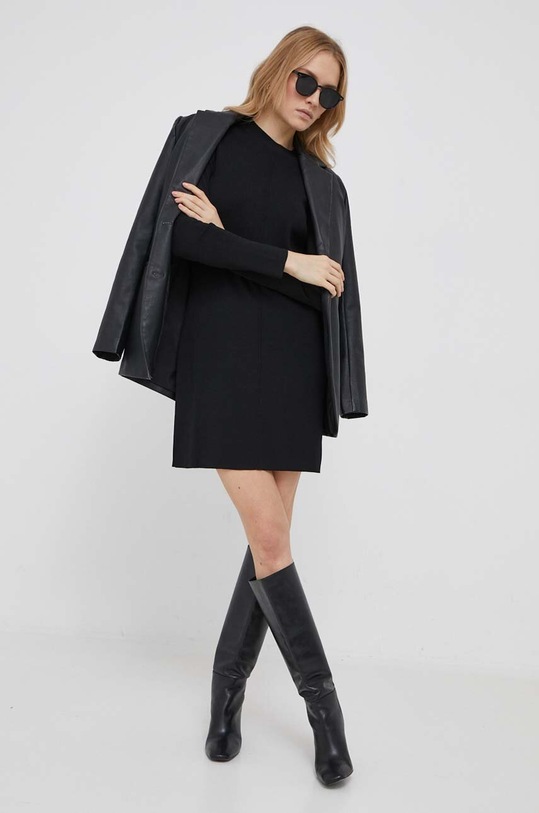 Sisley sukienka 11APMV00I.100 czarny AW23