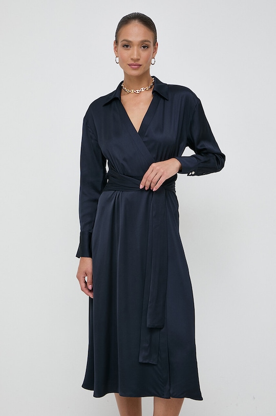 Φόρεμα BOSS μακρύ σκούρο μπλε 50503204