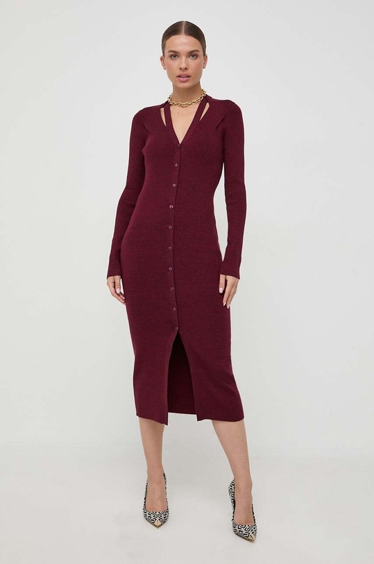 Haljina s primjesom vune BOSS 50493826 crvena AW23