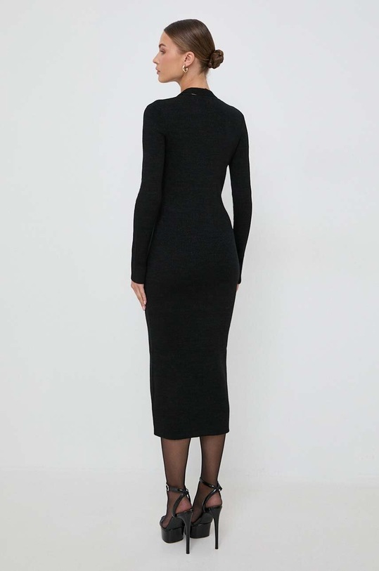 Îmbrăcăminte BOSS rochie din amestec de lana 50493826 negru