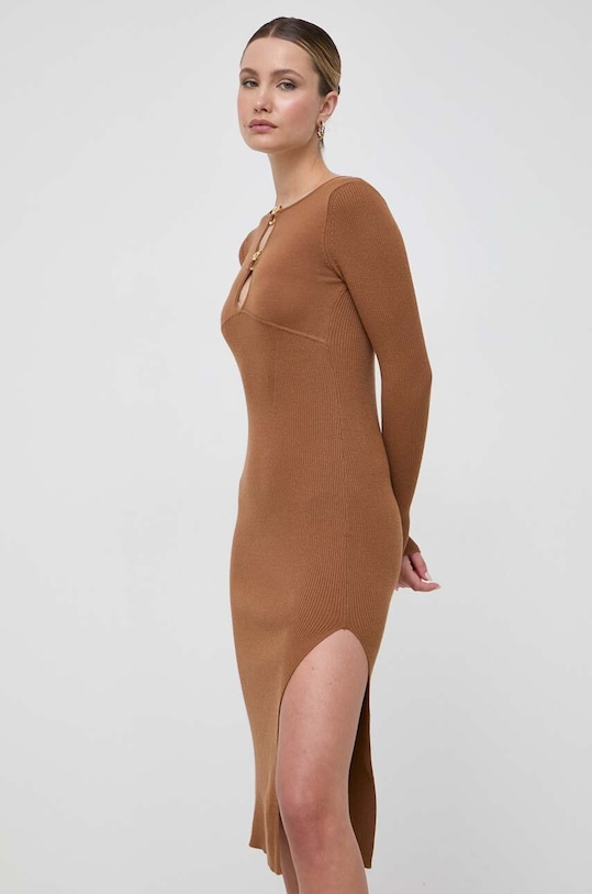 Μάλλινο φόρεμα Pinko καφέ 101845.A15S