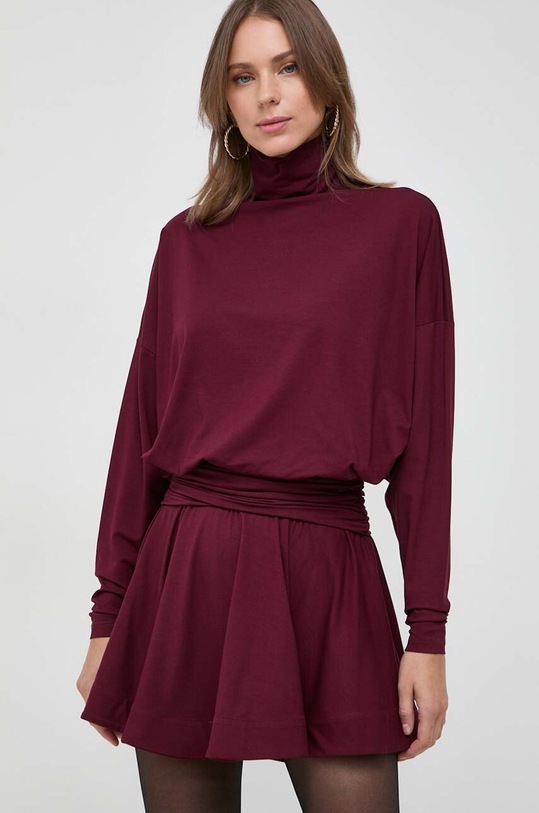 Pinko sukienka z elastanem bordowy 102193.A1DE