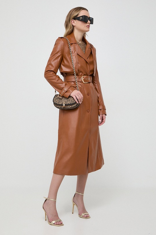 Φόρεμα από μείγμα μαλλιού Pinko 102128.A1A3 χρυσαφί AW23