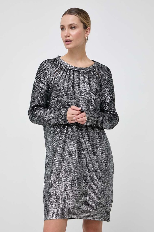 Šaty z vlněné směsi Pinko 102128.A1A3 stříbrná AW23