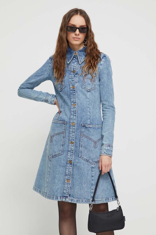 Φόρεμα τζιν Moschino Jeans 0437.8736 μπλε AW23