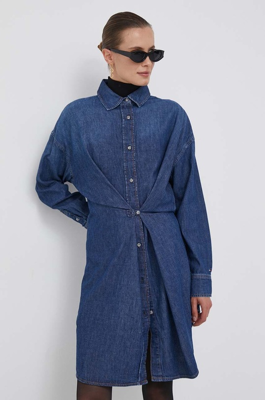 Tommy Hilfiger sukienka jeansowa WW0WW39648 granatowy AW23