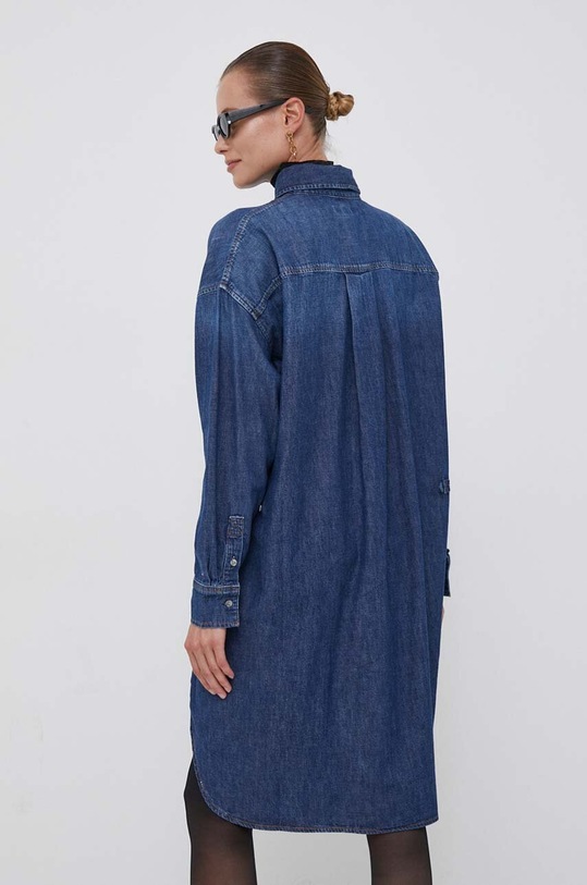 Odzież Tommy Hilfiger sukienka jeansowa WW0WW39648 granatowy