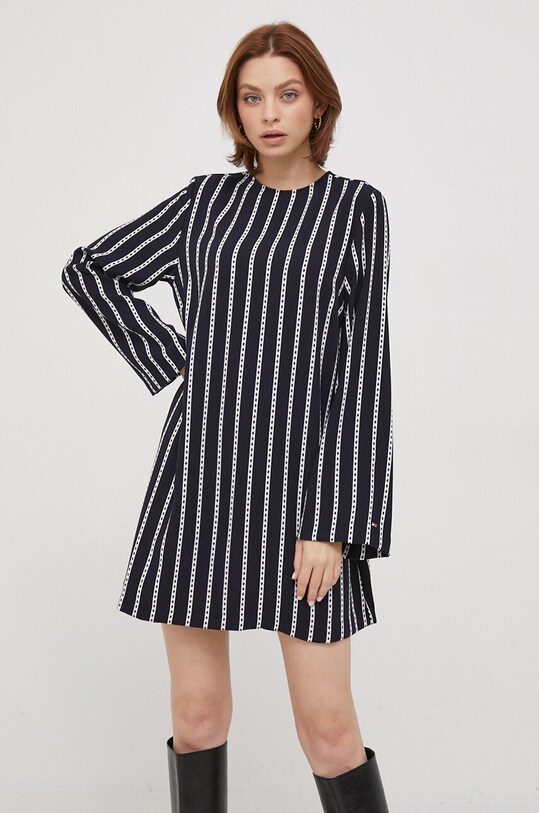 Šaty Tommy Hilfiger látka tmavomodrá WW0WW39965
