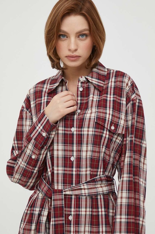 Šaty Tommy Hilfiger burgundské WW0WW40361