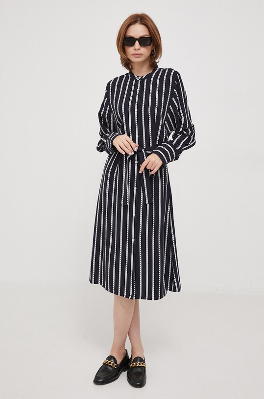Šaty Tommy Hilfiger WW0WW40365 námořnická modř AW23