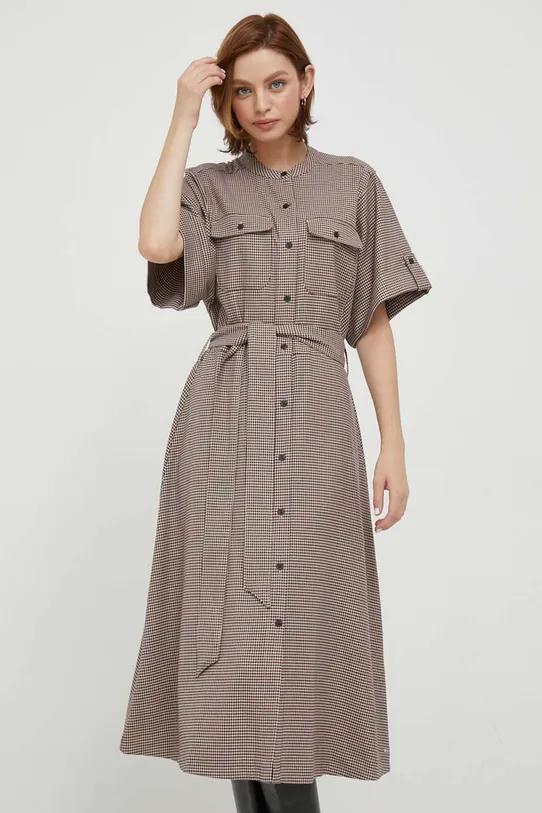 Tommy Hilfiger rochie midi bej WW0WW40848