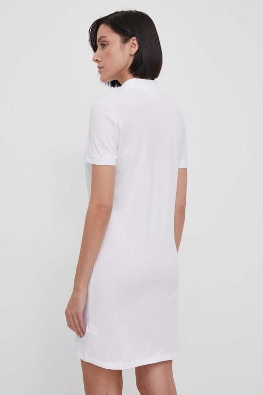 Odzież Lacoste sukienka bawełniana EF7767 biały