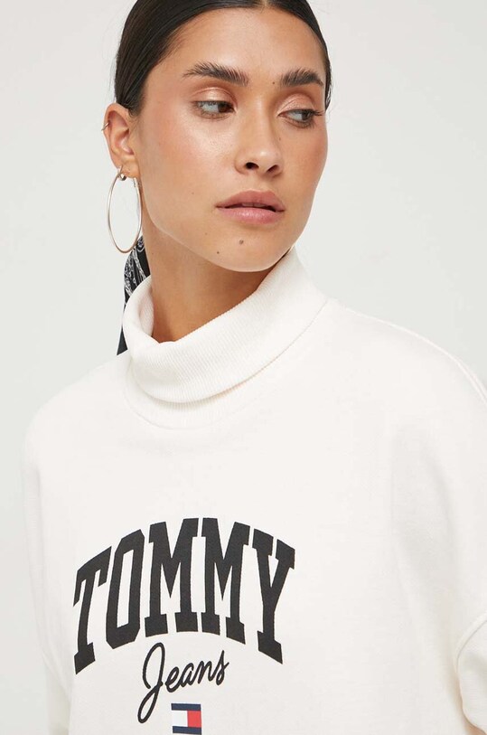 Tommy Jeans sukienka bawełniana DW0DW16462 beżowy