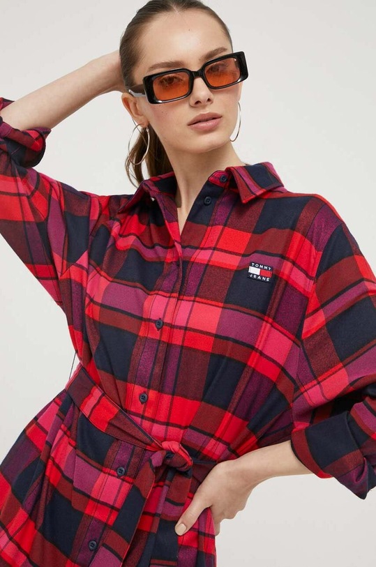Tommy Jeans sukienka czerwony DW0DW16471