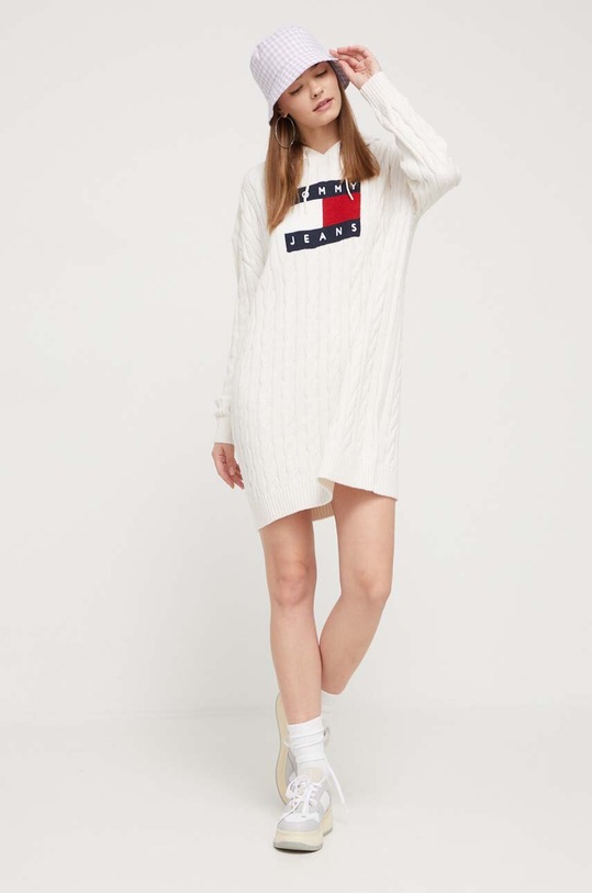Φόρεμα Tommy Jeans DW0DW16486 μπεζ AW23
