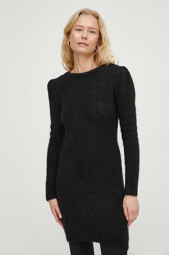 BA&SH rochie din lana 1H23TUNI negru AW23