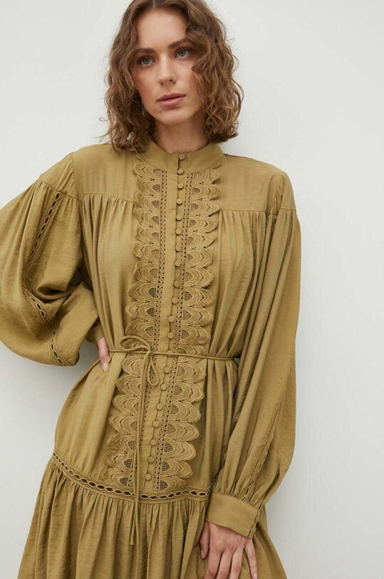 Сукня Bruuns Bazaar Rasebay довгий зелений BBW3388