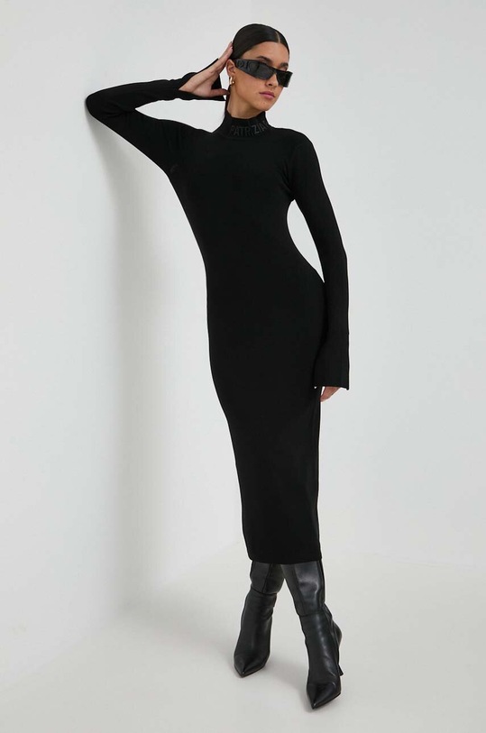 Patrizia Pepe sukienka midi czarny 2A2612.K002