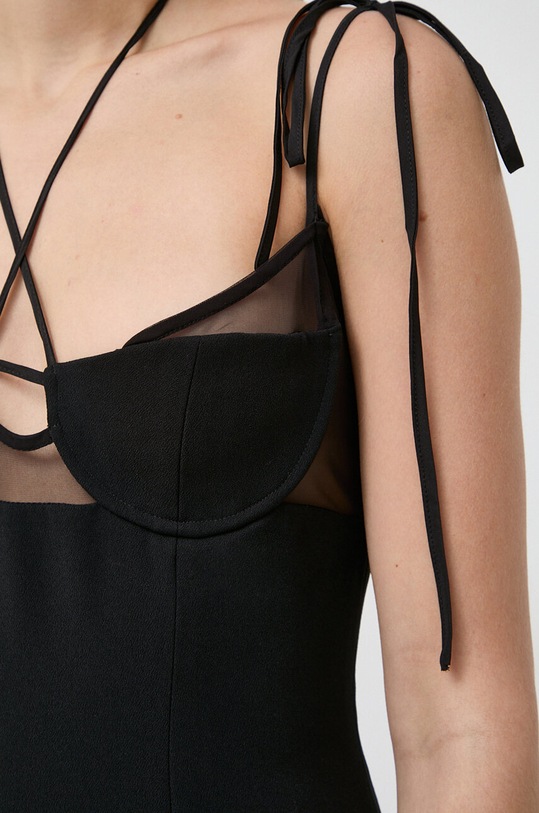 Φόρεμα Bardot μαύρο 58749DB.BLACK