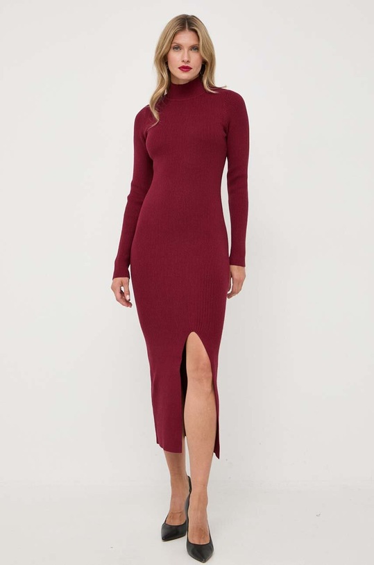 Bardot sukienka casual bordowy 58875DB.BURGUNDY