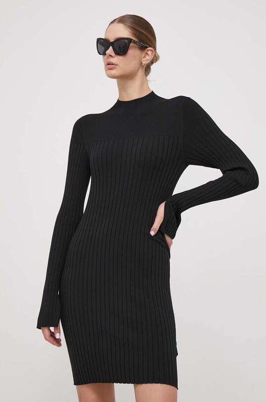 Φόρεμα Calvin Klein με ελαστάν μαύρο K20K206119