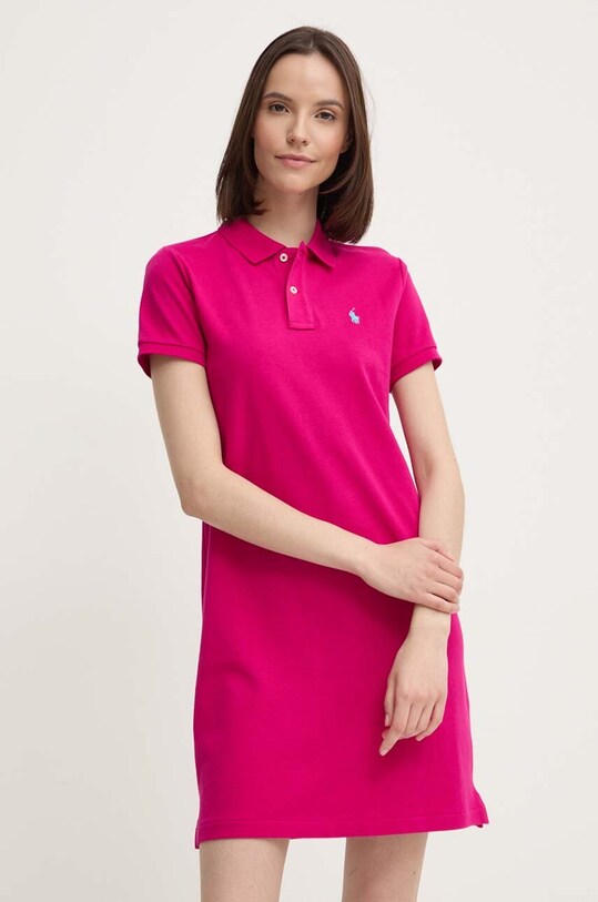 Бавовняна сукня Polo Ralph Lauren рожевий 211799490
