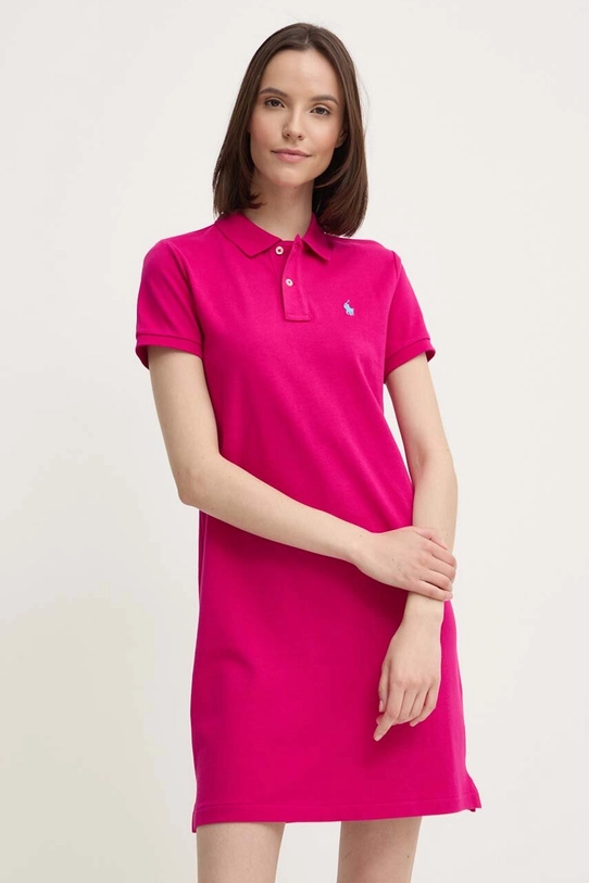 Polo Ralph Lauren sukienka bawełniana różowy 211799490