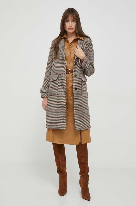 Φόρεμα DKNY DD3D4101 καφέ AW23