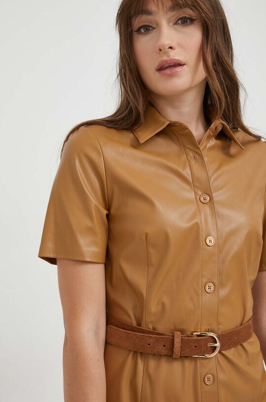 Φόρεμα DKNY καφέ DD3D4101